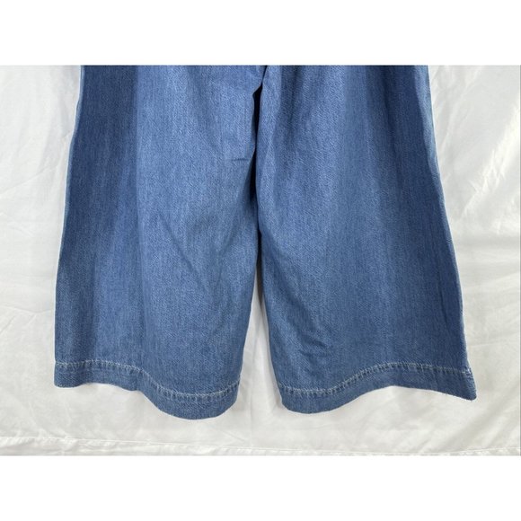 Pilcro Light Blue Paperbag Waist Wide Leg Jeans - Picture 10 of 16